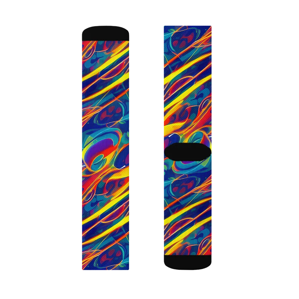 Abstract Blaze on Socks — Left Sock