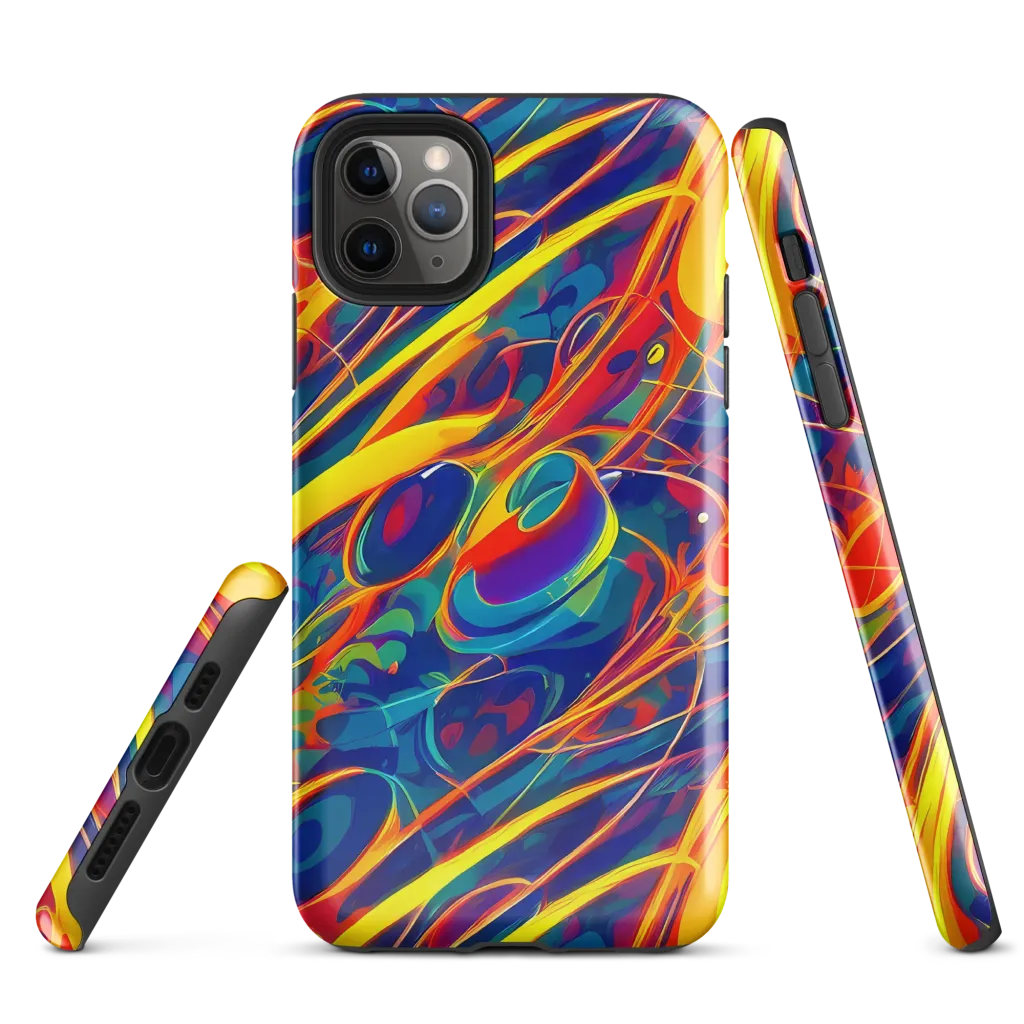 Abstract Blaze on Tough Case for iPhone® — Front
