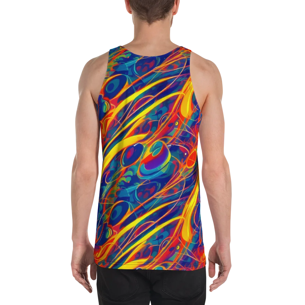 Abstract Blaze on Men's Tank Top — Back