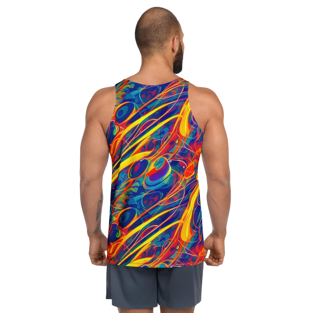 Abstract Blaze on Men's Tank Top — Back