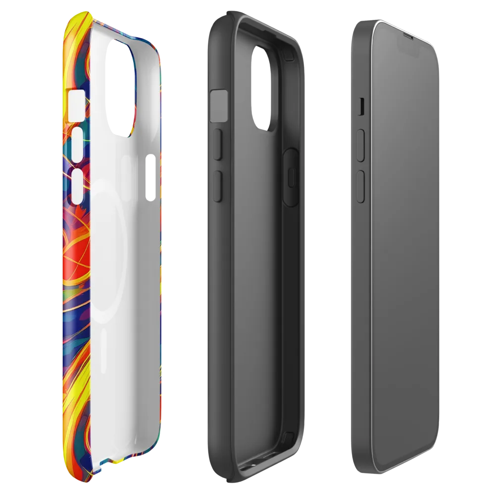 Abstract Blaze on MagSafe Tough Case for iPhone® — Front