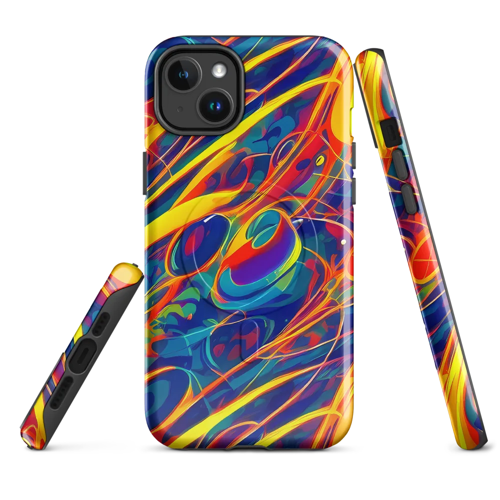 Abstract Blaze on MagSafe Tough Case for iPhone® — Front