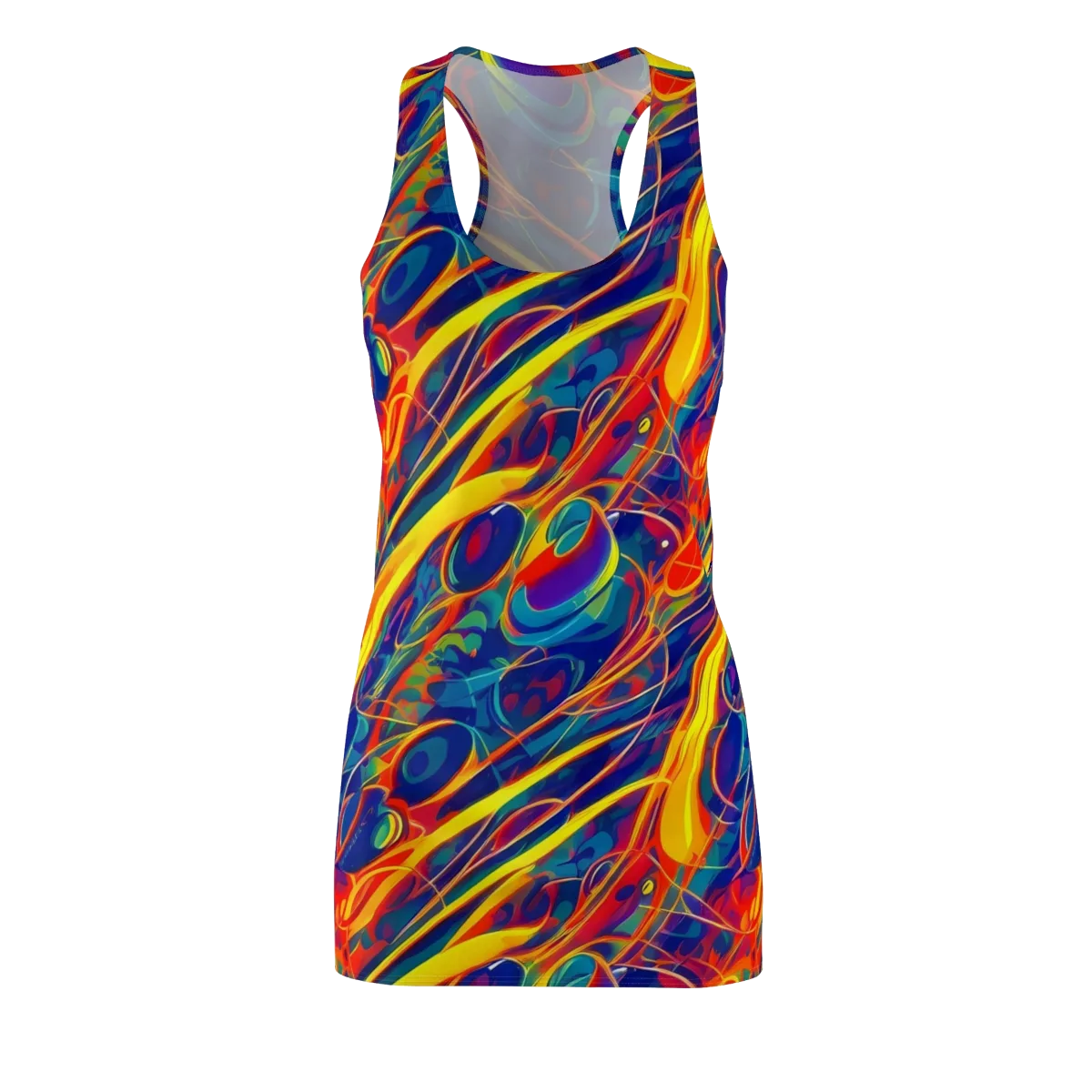 Abstract Blaze on Racerback Dress — Front