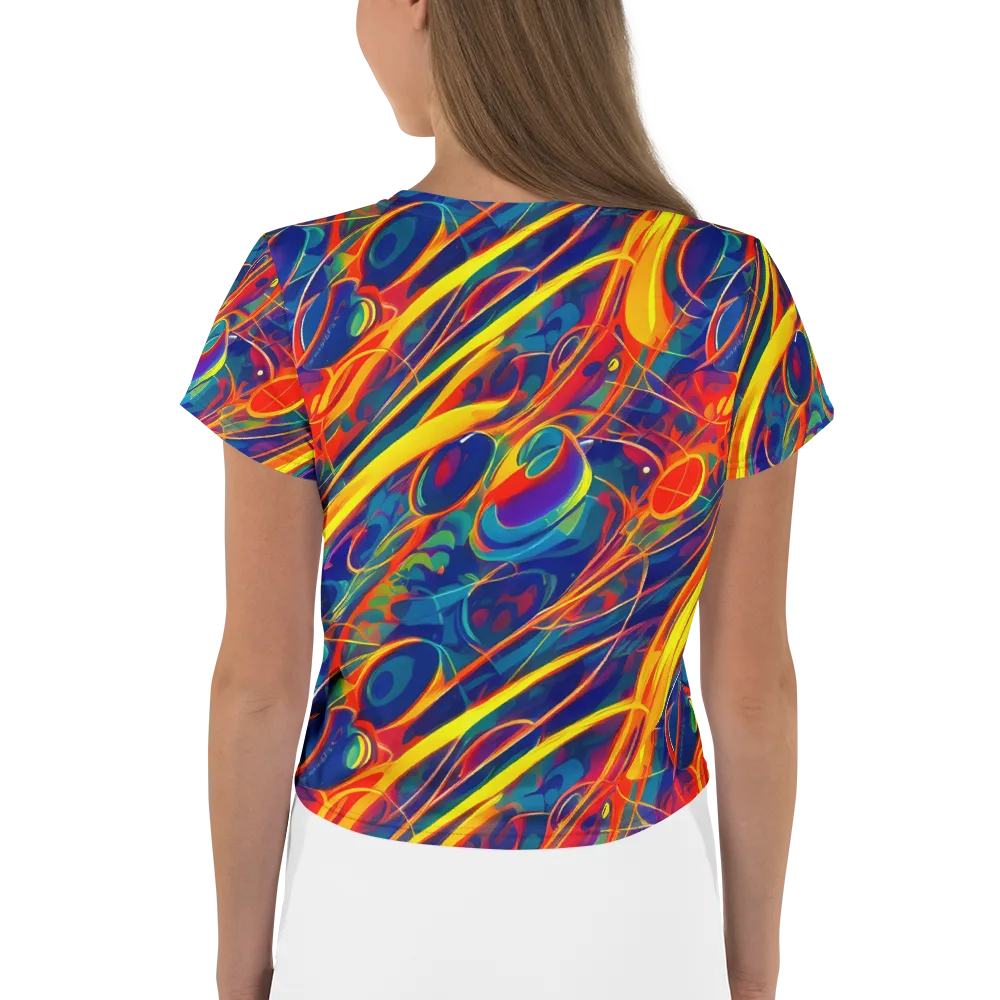 Abstract Blaze on Crop Tee — Back