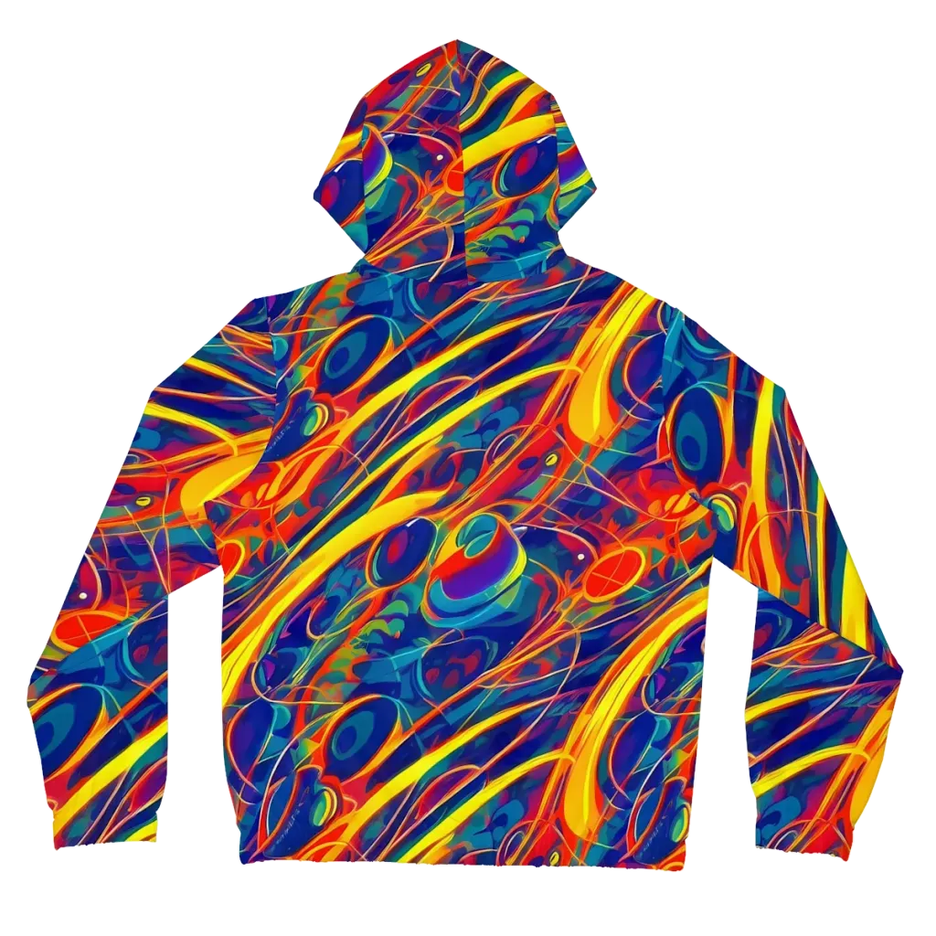 Abstract Blaze on Women's Full-Zip Hoodie — Back