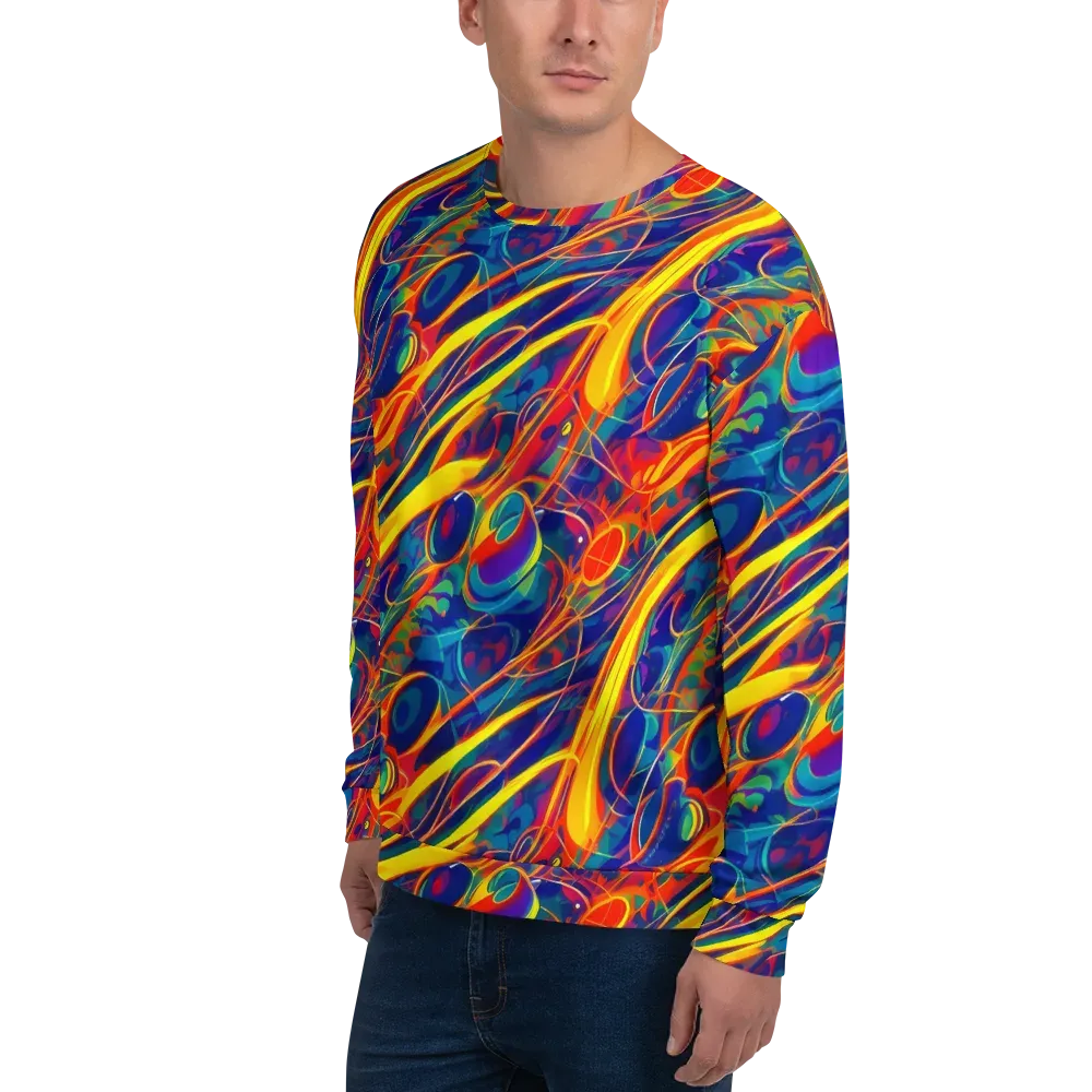 Abstract Blaze on Sweatshirt — Left Front