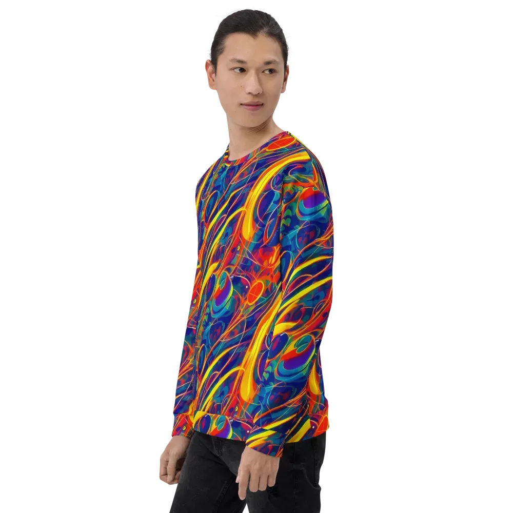 Abstract Blaze on Sweatshirt — Left Front