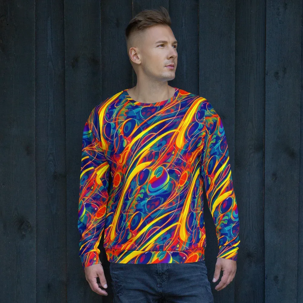 Abstract Blaze on Sweatshirt — Front