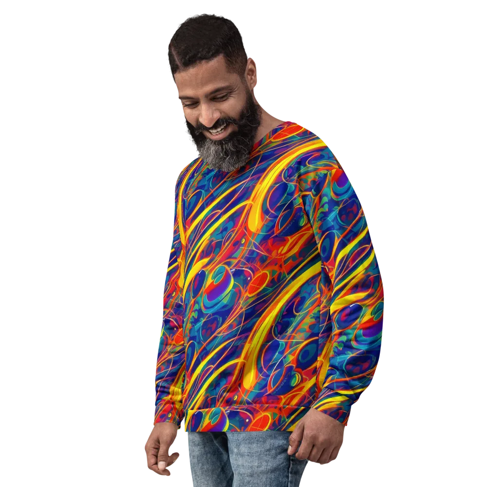 Abstract Blaze on Sweatshirt — Left Front