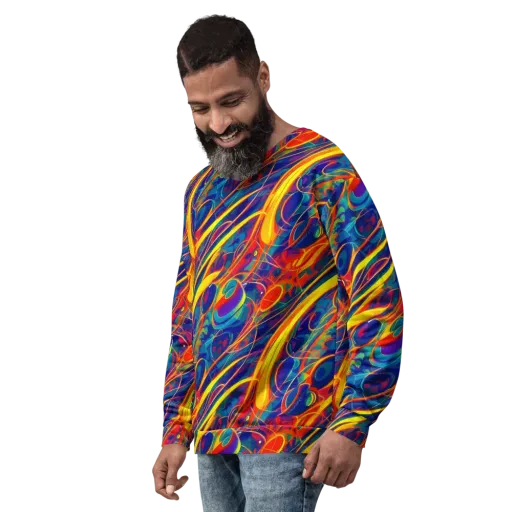 Abstract Blaze on a Sweatshirt
