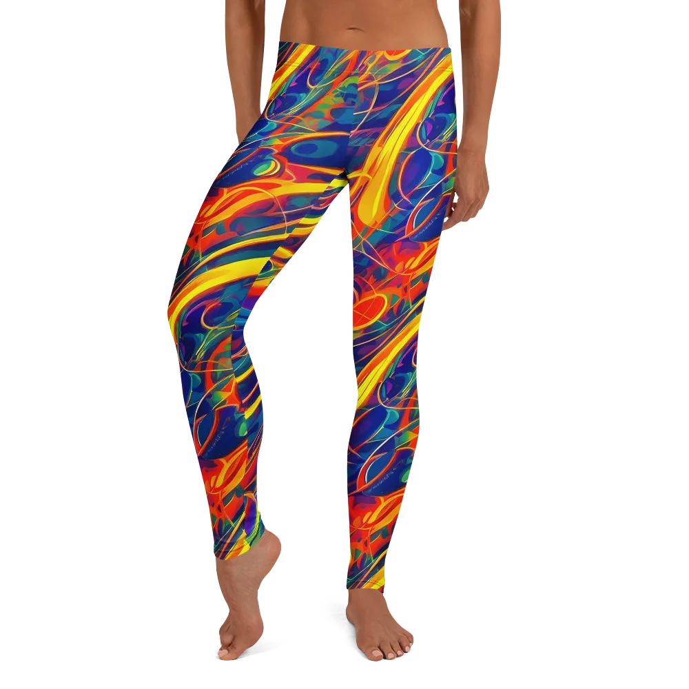 Abstract Blaze on Leggings — Front