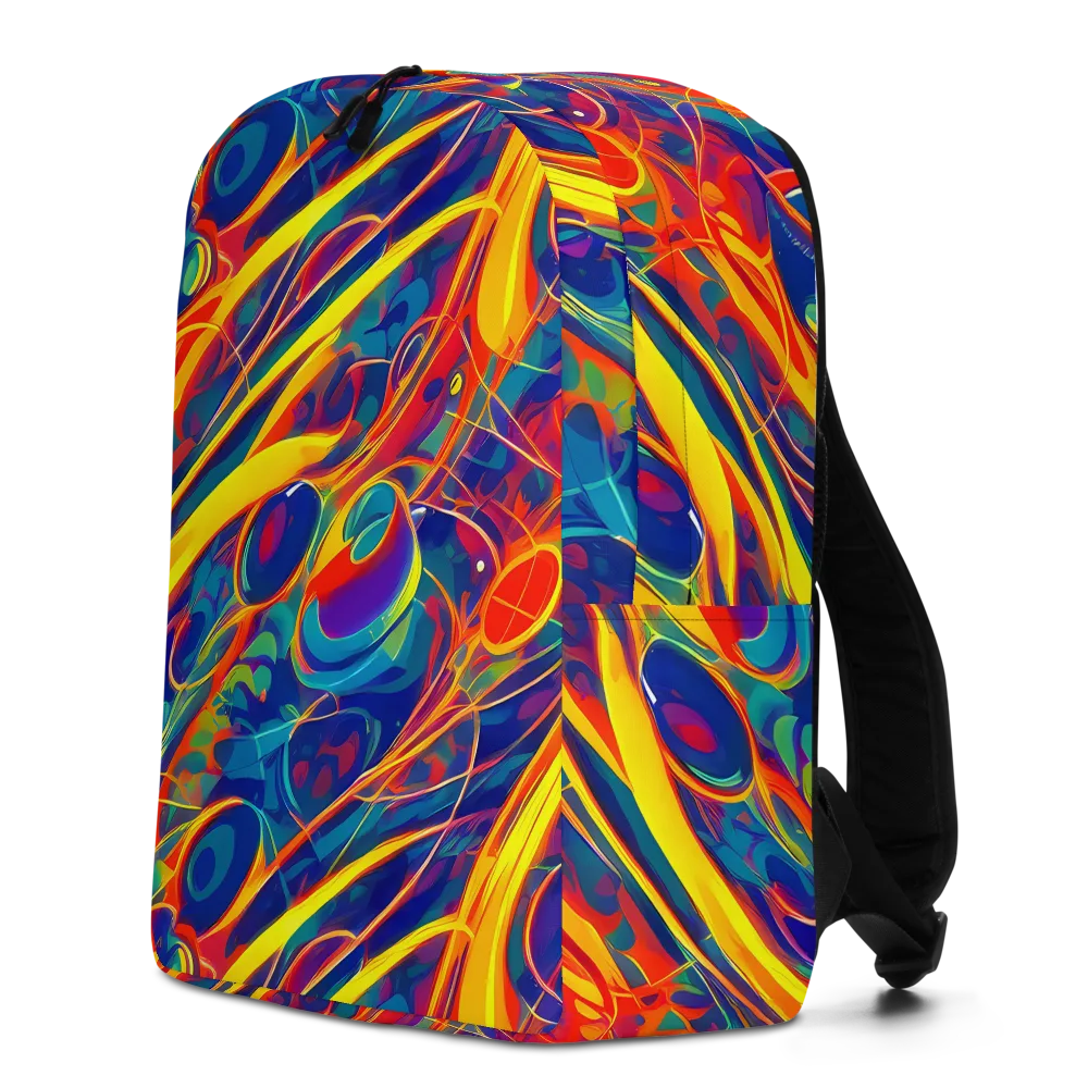 Abstract Blaze on Minimalist Backpack — Left