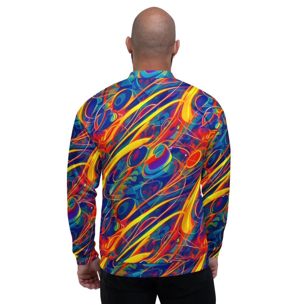 Abstract Blaze on Bomber Jacket — Back