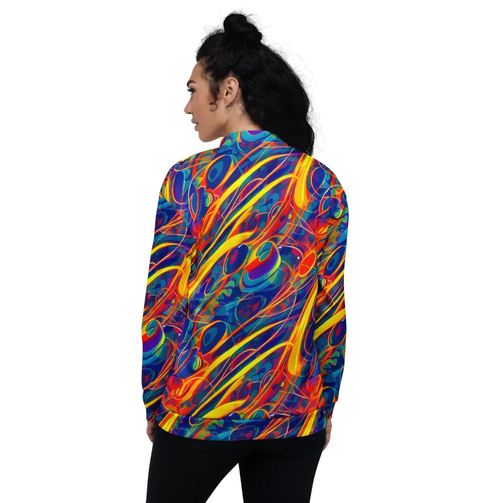 Abstract Blaze on Bomber Jacket — Back