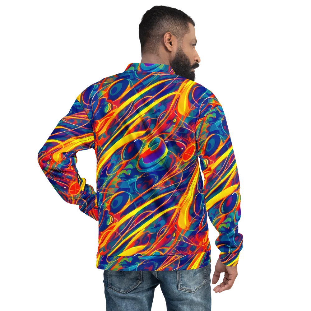 Abstract Blaze on Bomber Jacket — Back