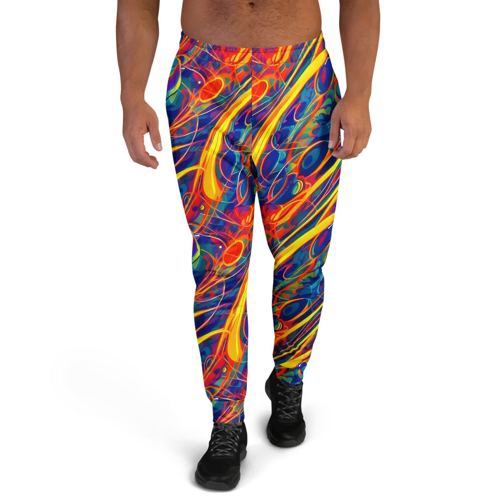 Abstract Blaze on Men's Joggers — Front