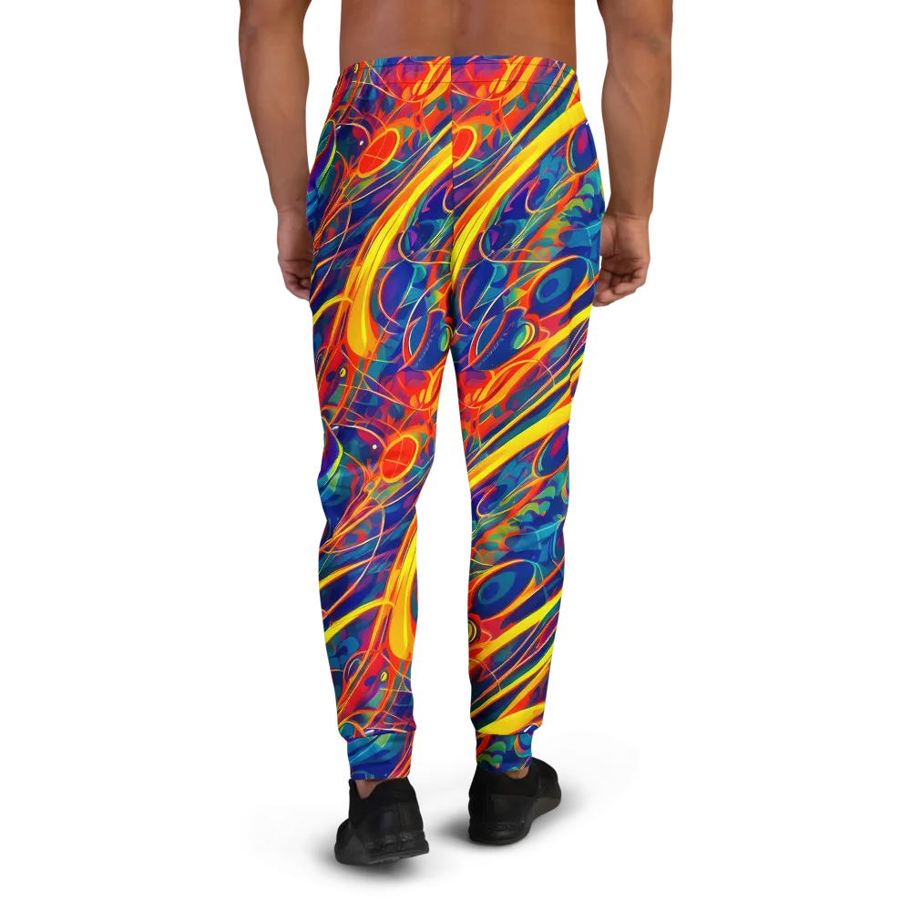 Abstract Blaze on Men's Joggers — Back