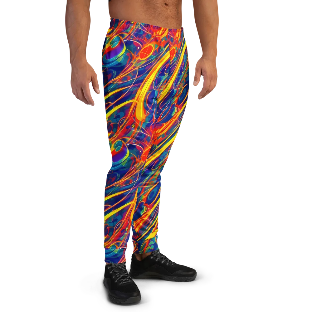 Abstract Blaze on Men's Joggers — Right