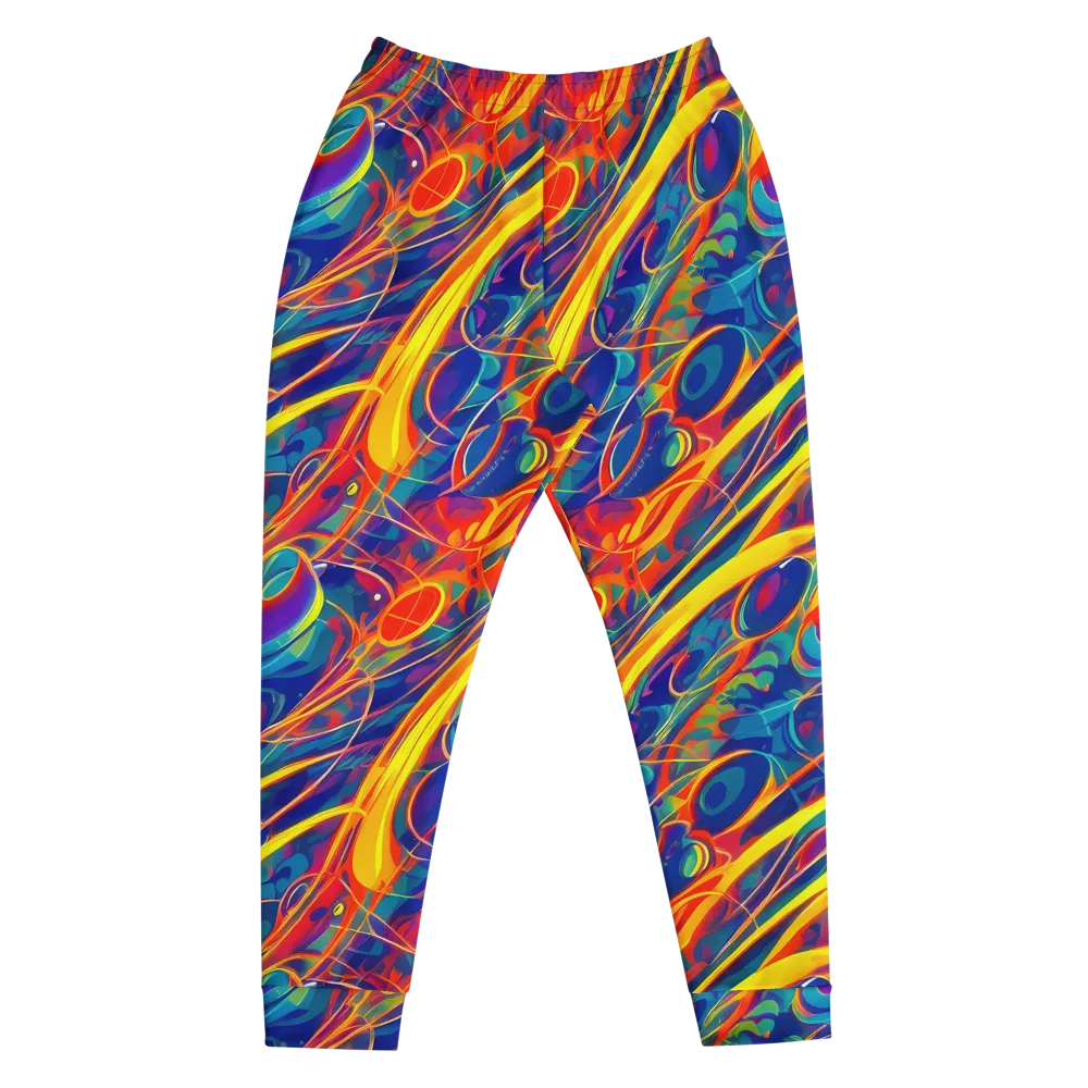 Abstract Blaze on Men's Joggers — Front