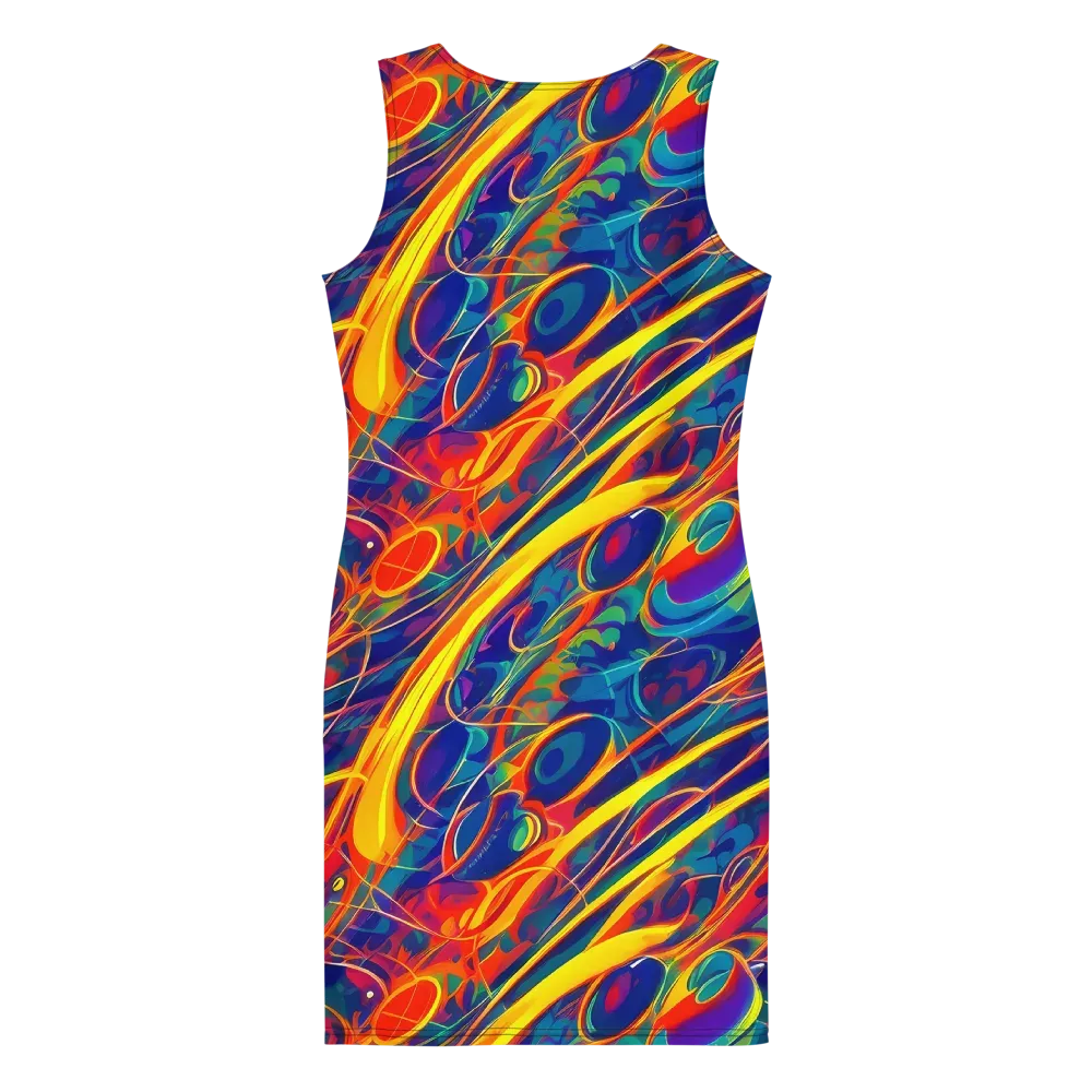 Abstract Blaze on Bodycon Dress — Back
