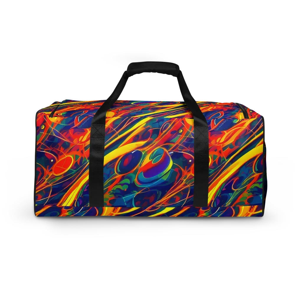 Abstract Blaze on Duffle Bag — Back