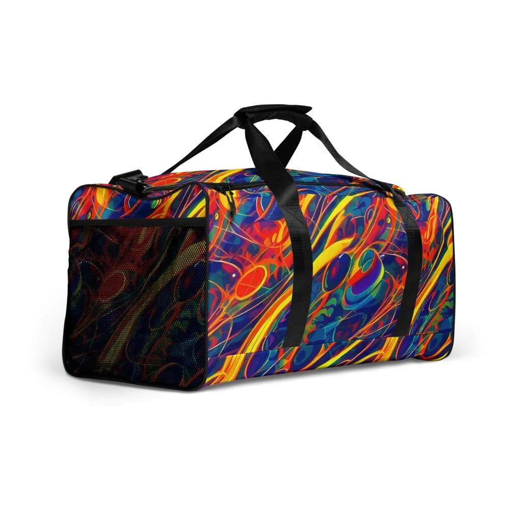 Abstract Blaze on Duffle Bag — Right Front