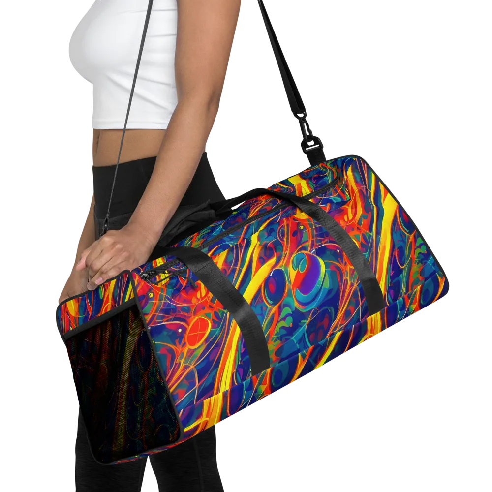 Abstract Blaze on Duffle Bag — Front