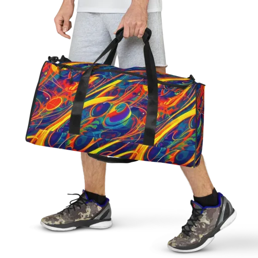 Abstract Blaze on a Duffle Bag
