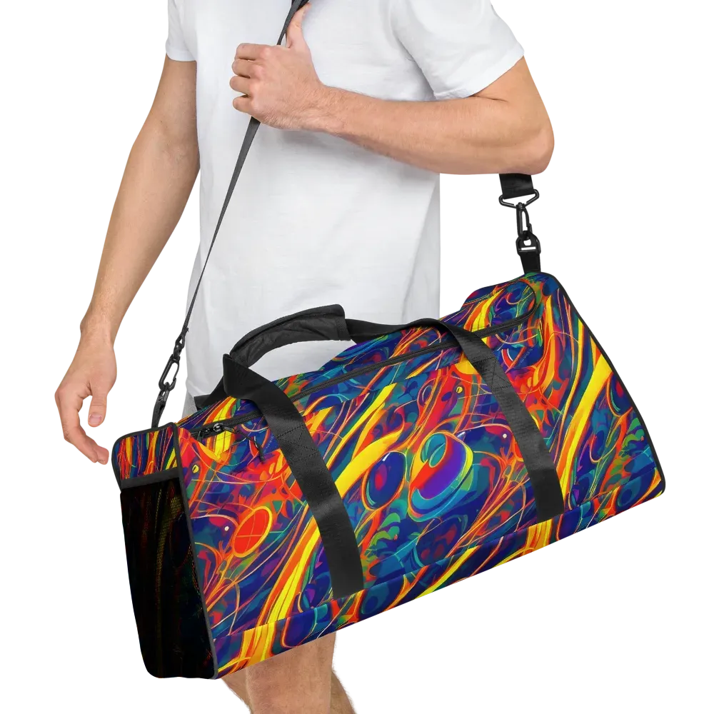 Abstract Blaze on Duffle Bag — Right Front