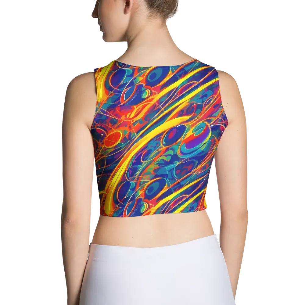 Abstract Blaze on Crop Top — Back