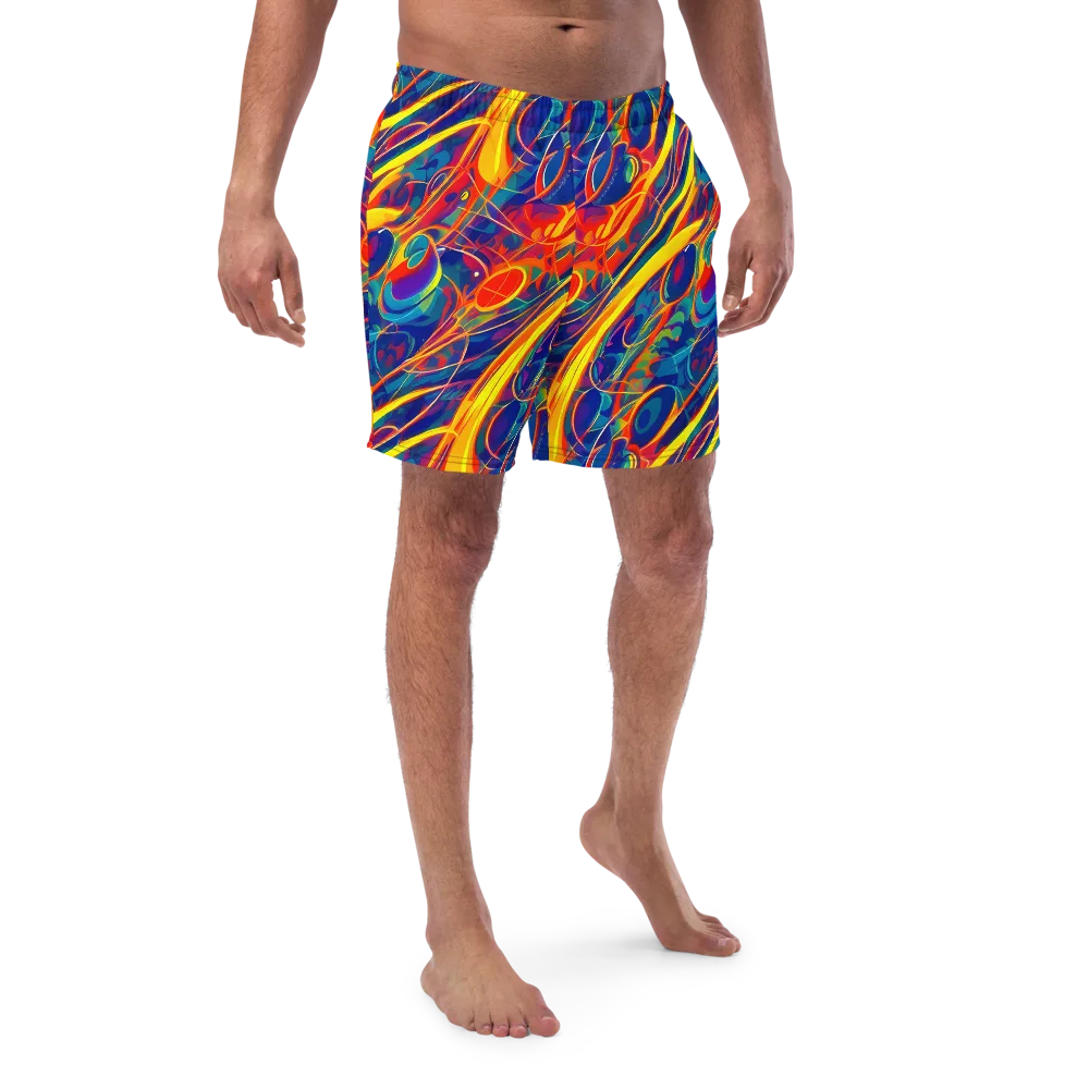 Abstract Blaze on Swim Trunks — Front