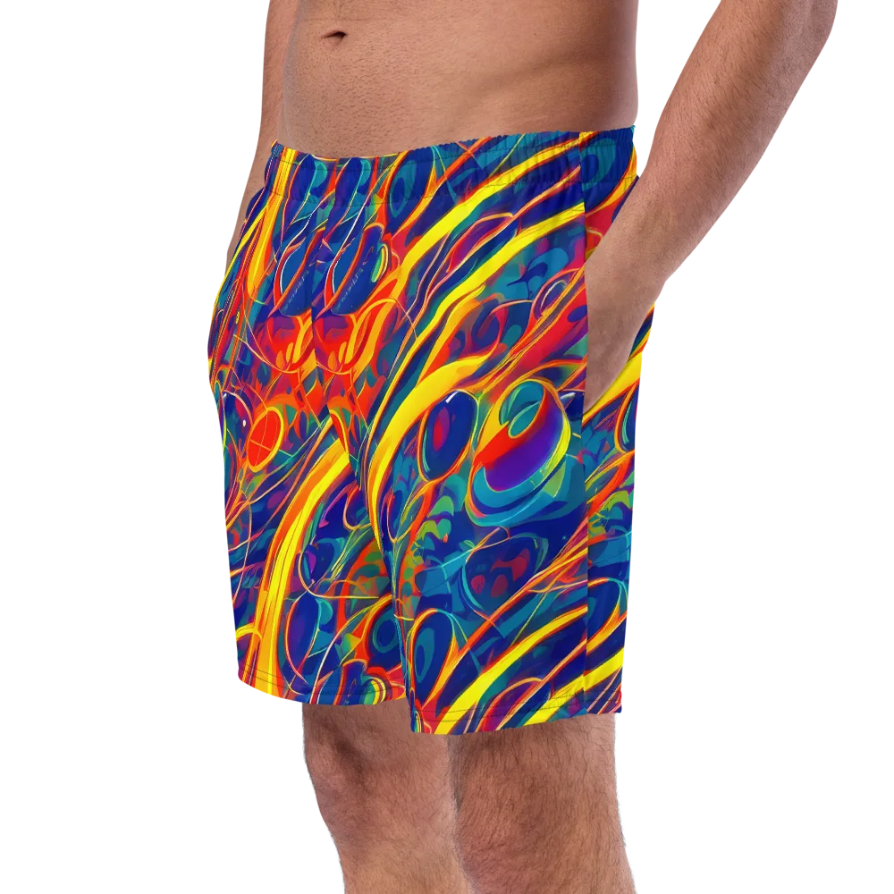 Abstract Blaze on Swim Trunks — Left Front