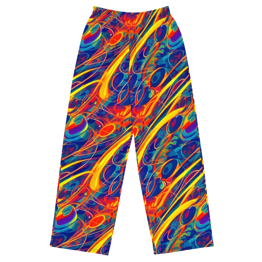 Abstract Blaze on Wide-Leg Pants — Front