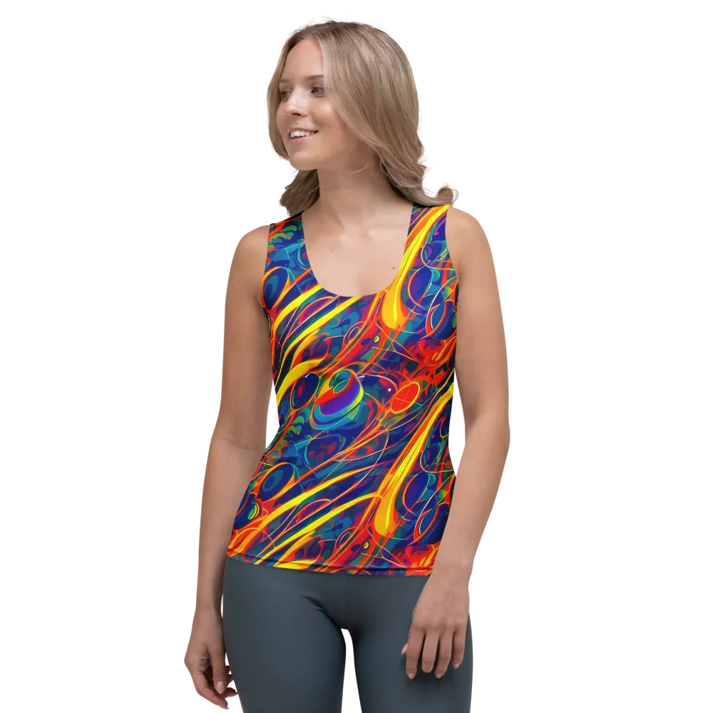 Abstract Blaze on Women's Tank Top — Front