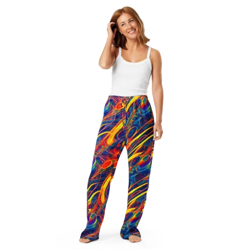 Abstract Blaze on a Women's Pajama Pants
