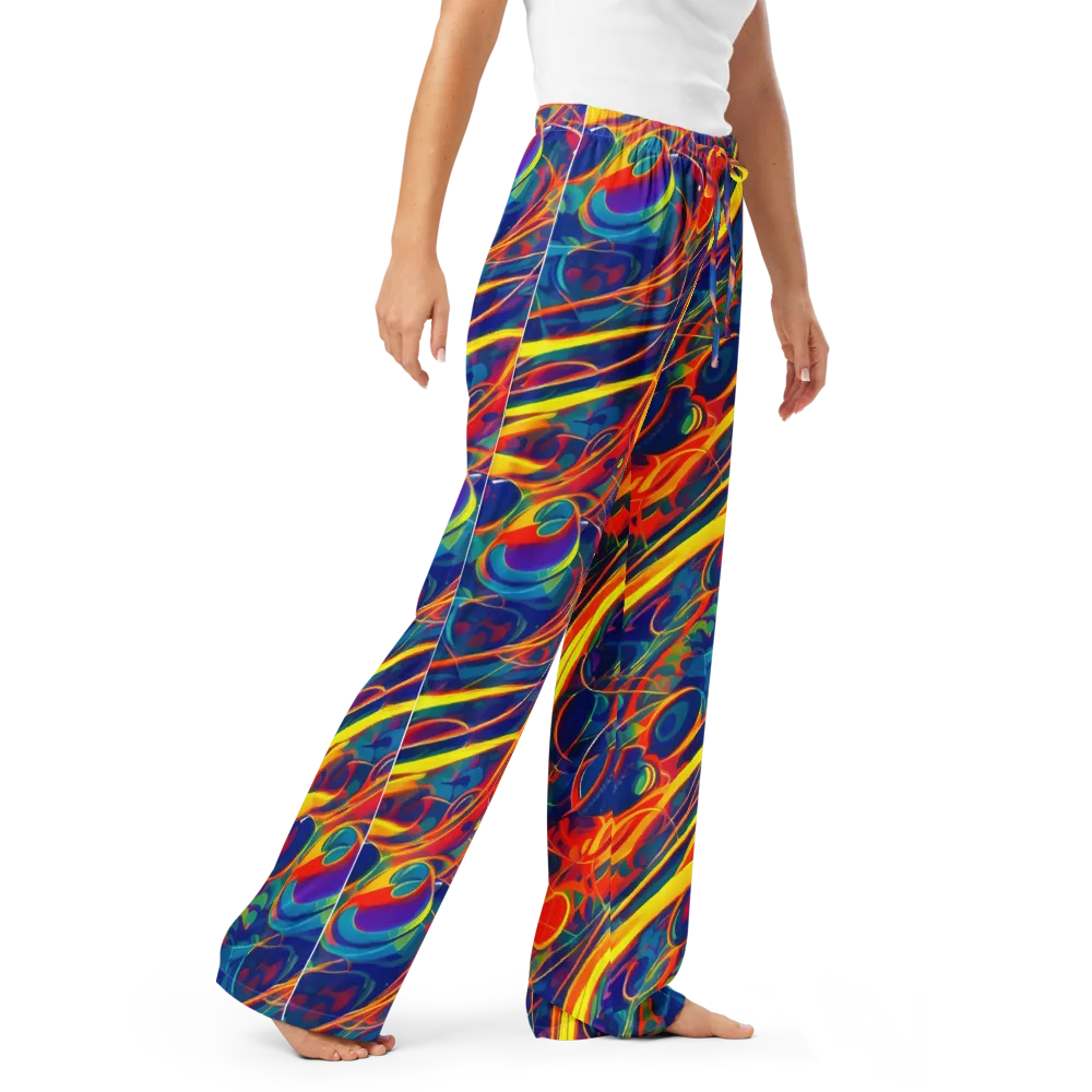 Abstract Blaze on Women's Pajama Pants — Right Front