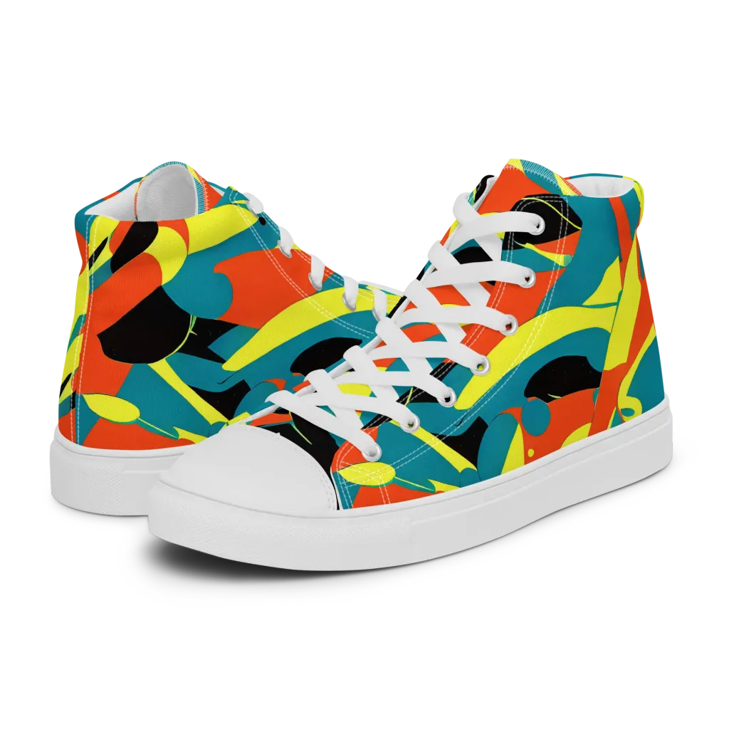 Gerace Jive on Men's High Top Canvas Shoes — Left