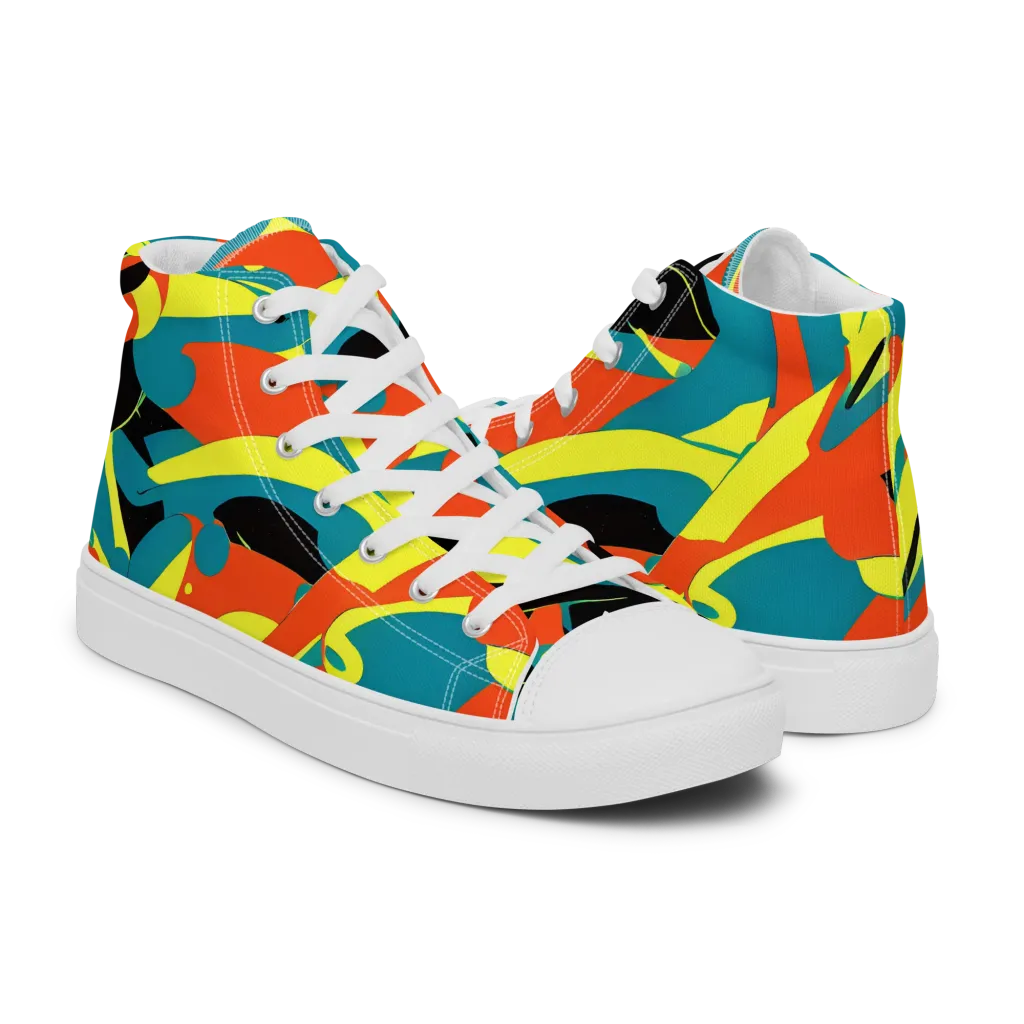 Gerace Jive on Men's High Top Canvas Shoes — Right