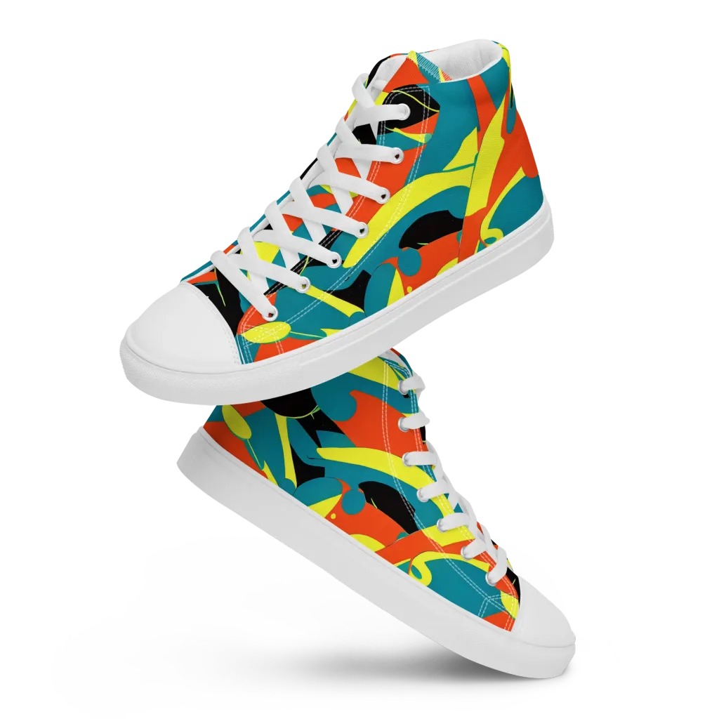 Gerace Jive on Men's High Top Canvas Shoes — Front