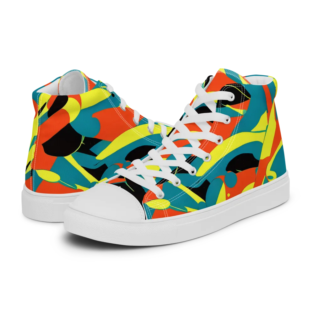 Gerace Jive on Women's High Top Canvas Shoes — Left