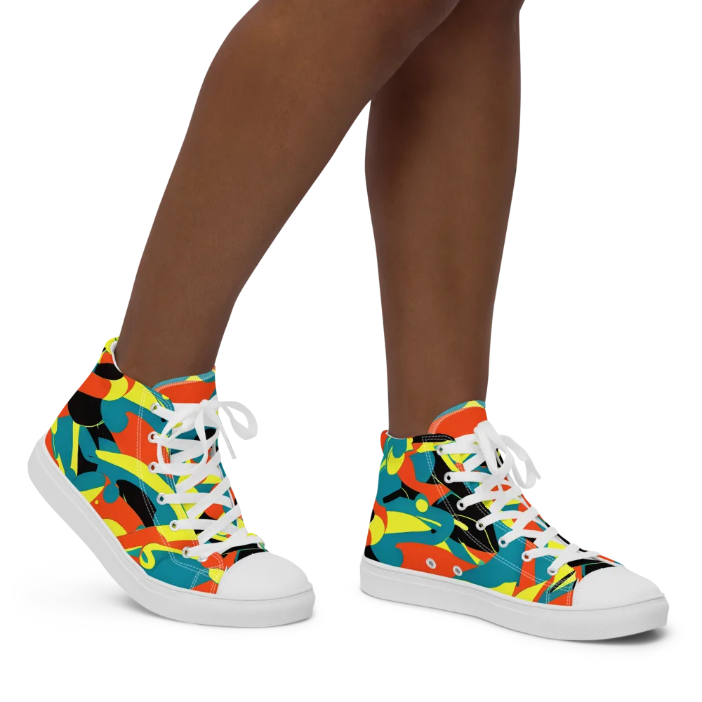 Gerace Jive on Women's High Top Canvas Shoes — Right
