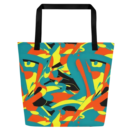 Gerace Jive on a Large Tote Bag W/ Pocket