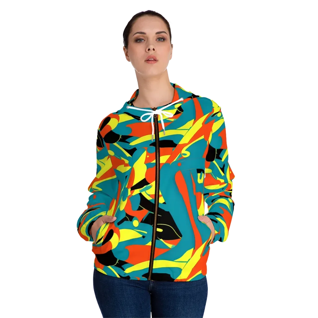 Gerace Jive on Women's Full-Zip Hoodie — Front On Person