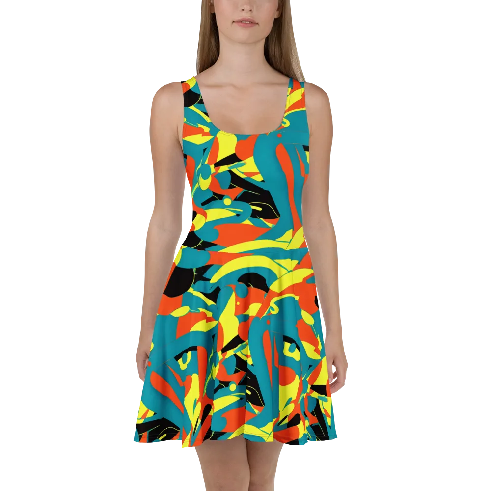 Gerace Jive on Skater Dress — Front