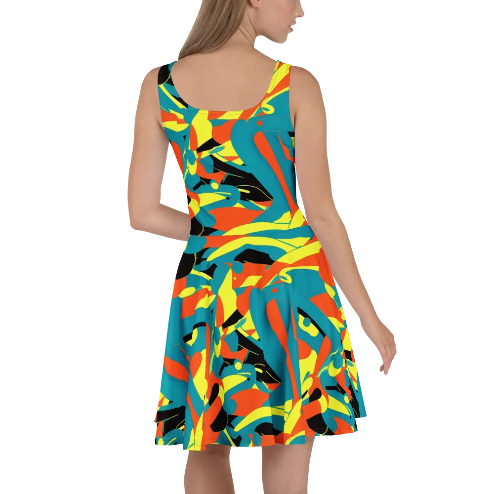 Gerace Jive on Skater Dress — Back