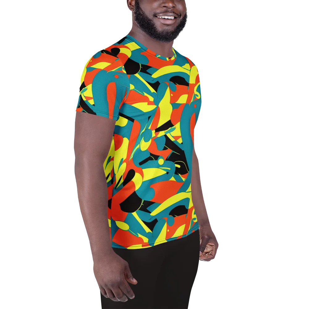 Gerace Jive on Men's Athletic T-Shirt — Right