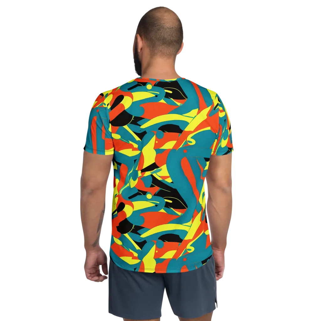 Gerace Jive on Men's Athletic T-Shirt — Back