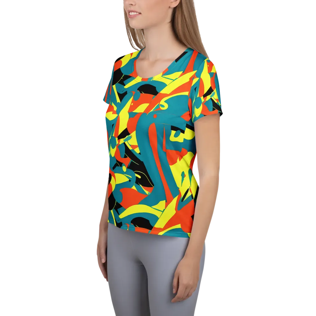Gerace Jive on Women's Athletic T-Shirt — Left