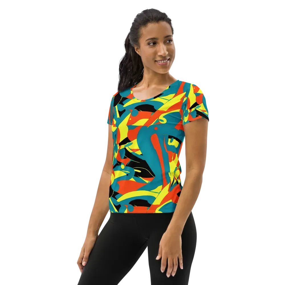 Gerace Jive on Women's Athletic T-Shirt — Left