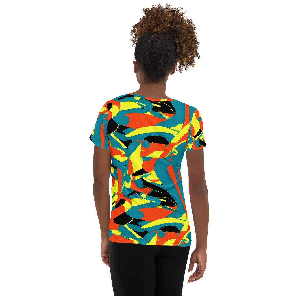 Gerace Jive on Women's Athletic T-Shirt — Back